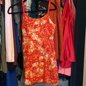 🌸 Aeropostale red floral lace dress